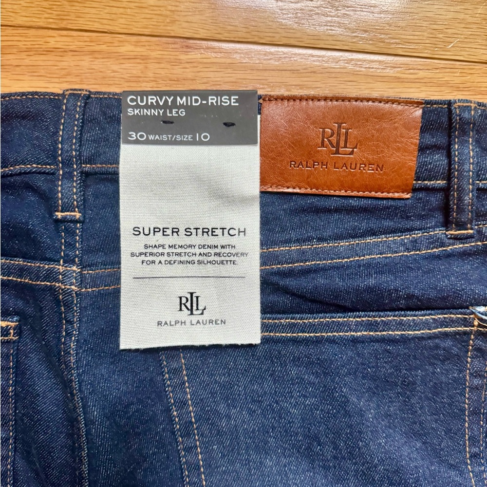 🆕 NWT Ralph Lauren Curvy Mid-Rise Skinny Jeans 👖 - Picture 5 of 6